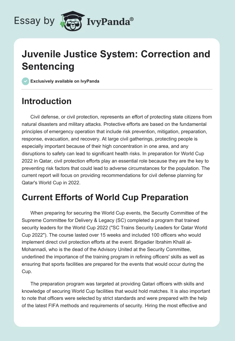 Juvenile Justice System: Correction and Sentencing. Page 1