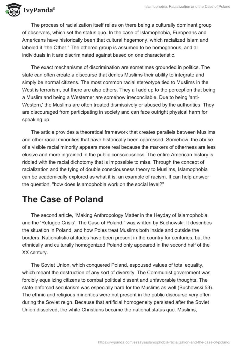 Islamophobia: Racialization and the Case of Poland. Page 2