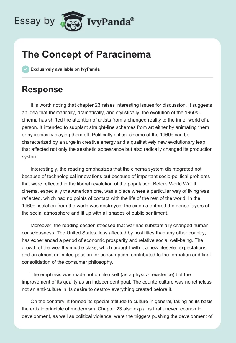 The Concept of Paracinema. Page 1