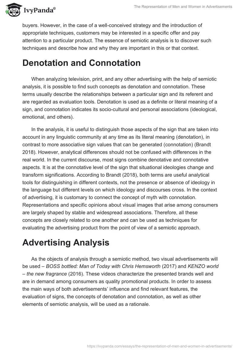 The Representation of Men and Women in Advertisements. Page 3