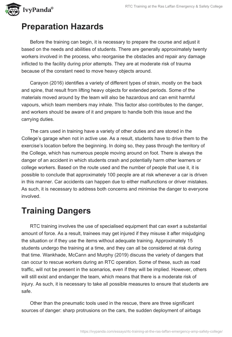 RTC Training at the Ras Laffan Emergency & Safety College. Page 2