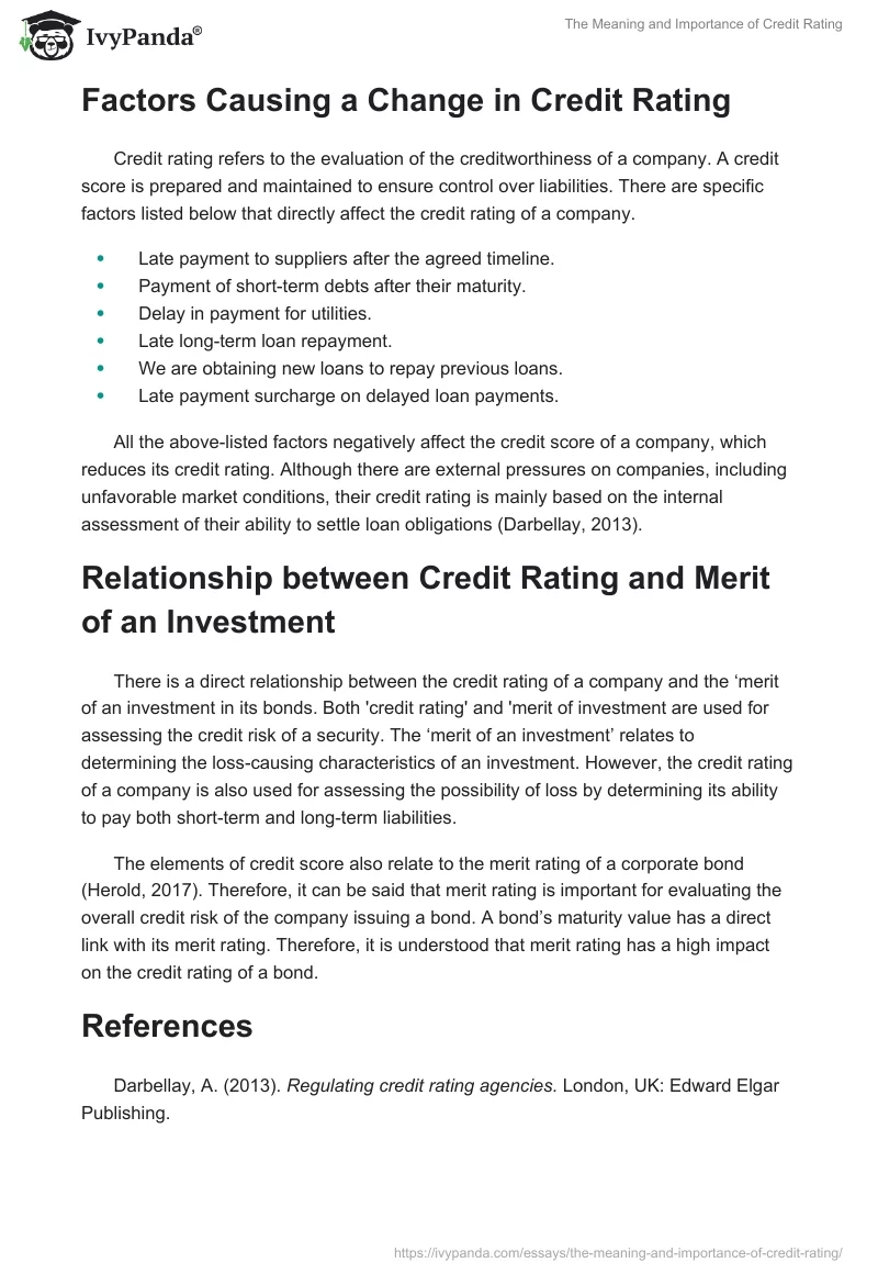 The Meaning and Importance of Credit Rating. Page 2