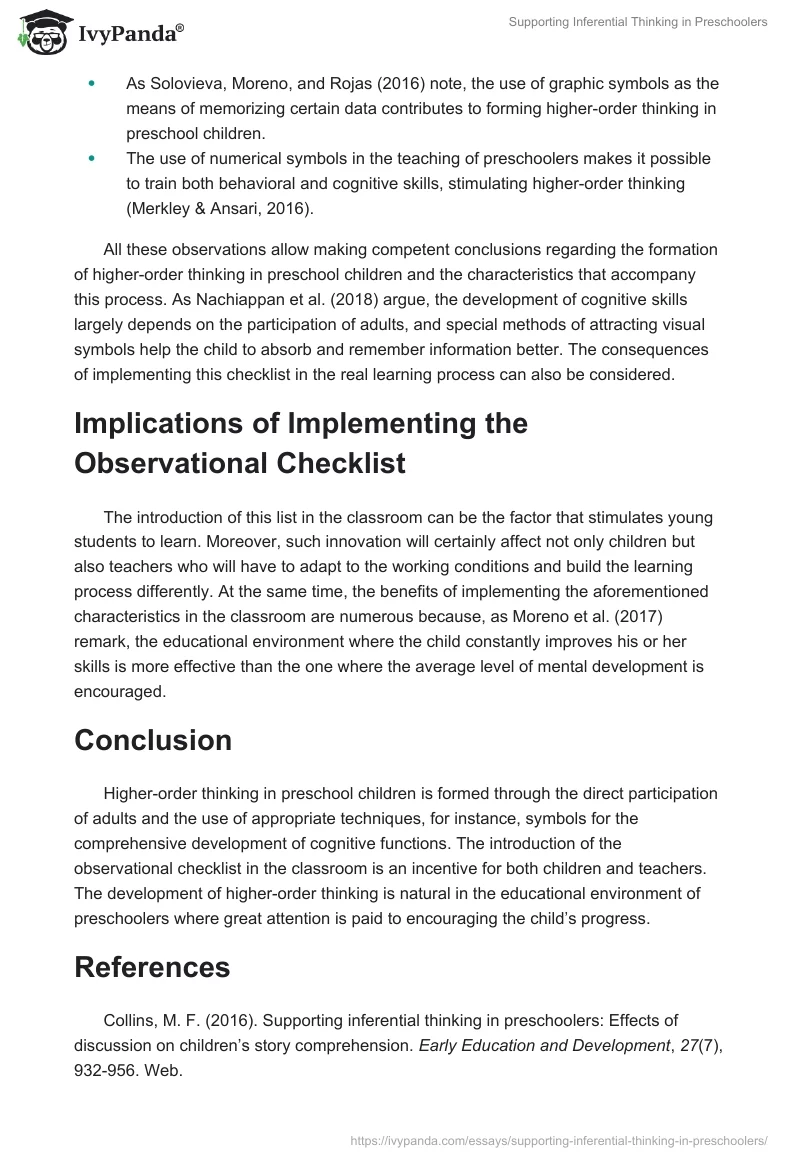 Supporting Inferential Thinking in Preschoolers. Page 2