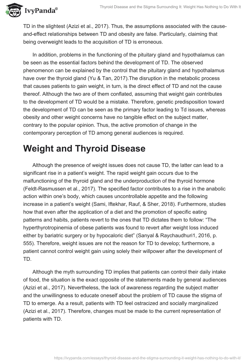 Thyroid Disease and the Stigma Surrounding It: Weight Has Nothing to Do With It. Page 2