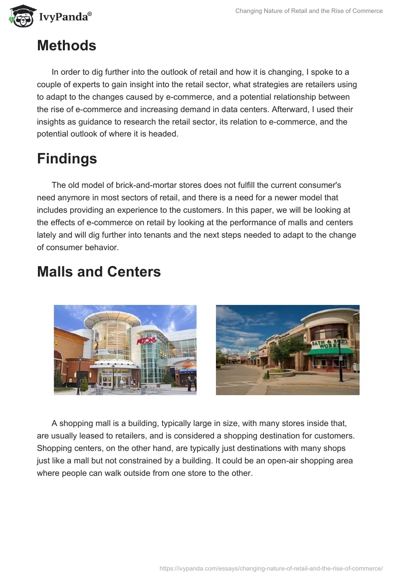 Changing Nature of Retail and the Rise of Commerce. Page 2