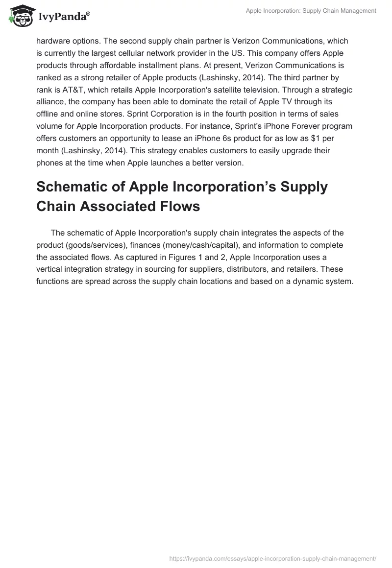 Apple Incorporation: Supply Chain Management. Page 5