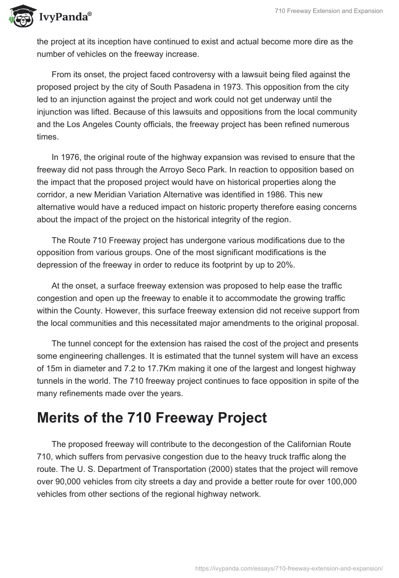 710 Freeway Extension and Expansion. Page 2