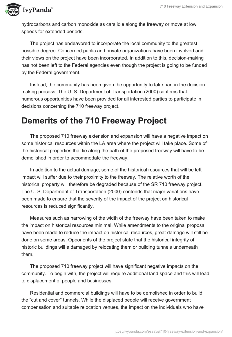 710 Freeway Extension and Expansion. Page 4