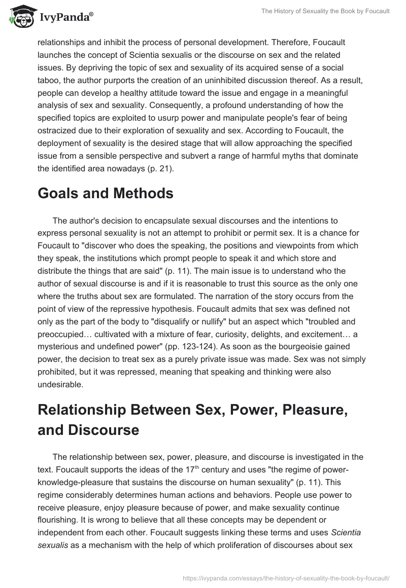 "The History of Sexuality" the Book by Foucault. Page 2