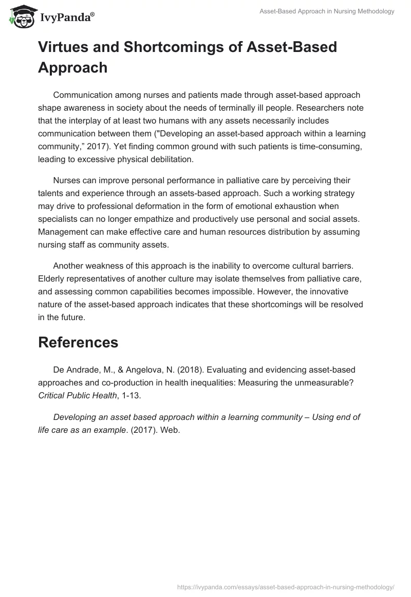 Asset-Based Approach in Nursing Methodology. Page 2