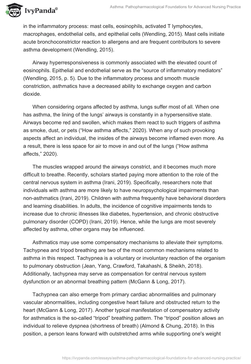 Asthma: Pathopharmacological Foundations for Advanced Nursing Practice. Page 3