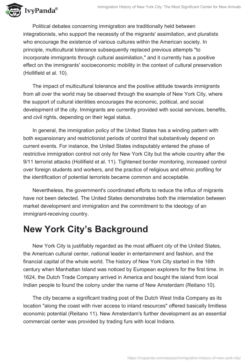 Immigration History of New York City: The Most Significant Center for New Arrivals. Page 3