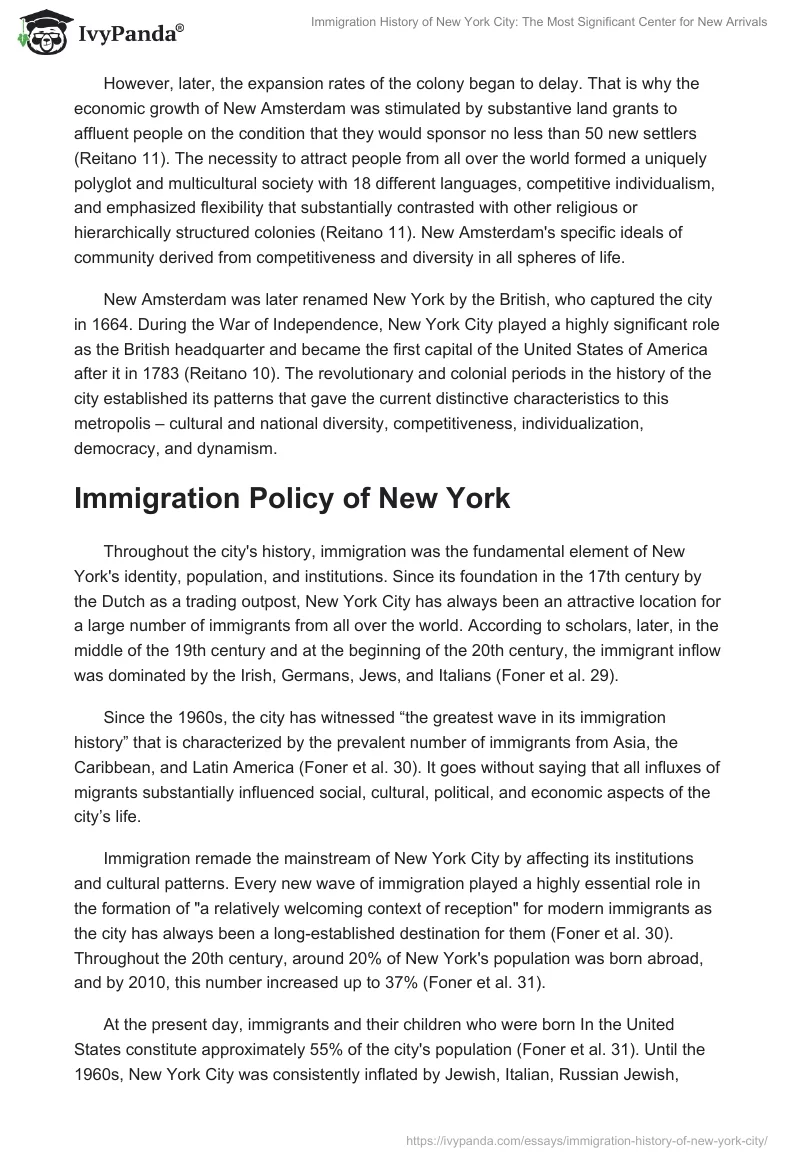 Immigration History of New York City: The Most Significant Center for New Arrivals. Page 4