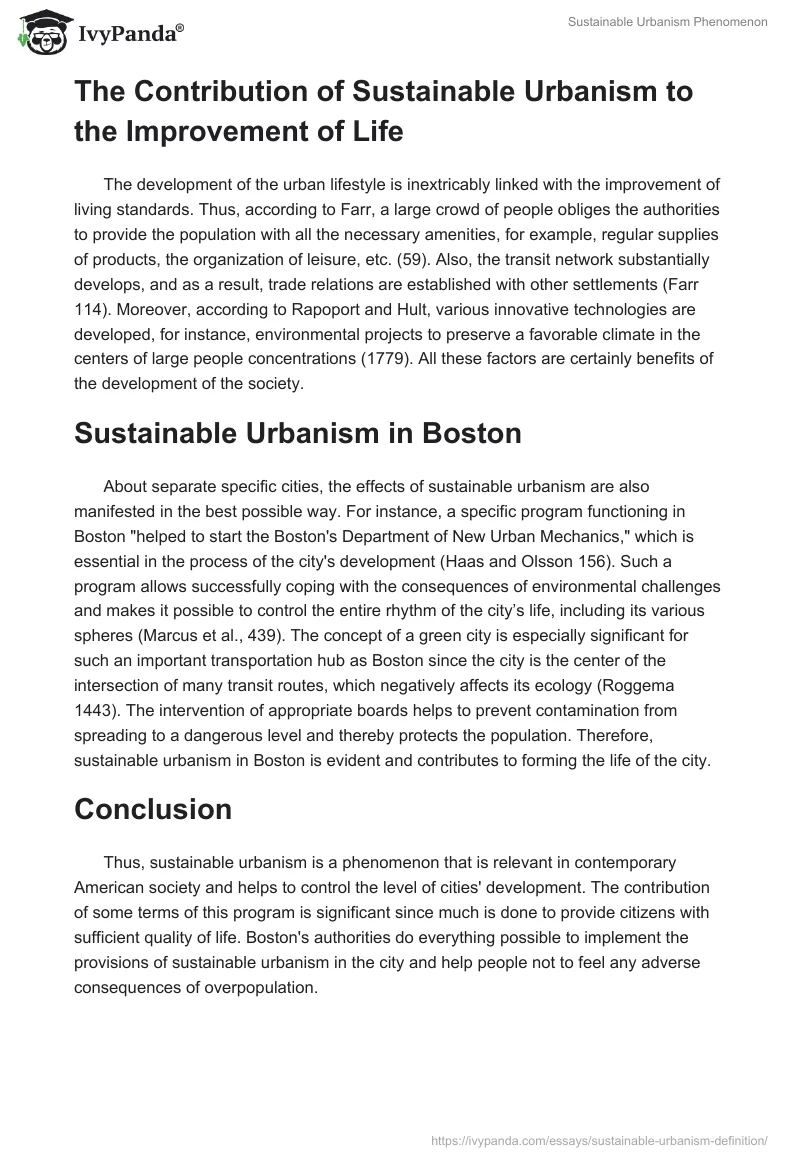 Sustainable Urbanism Phenomenon. Page 2