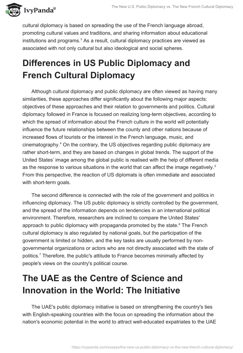 The New U.S. Public Diplomacy vs. The New French Cultural Diplomacy. Page 2