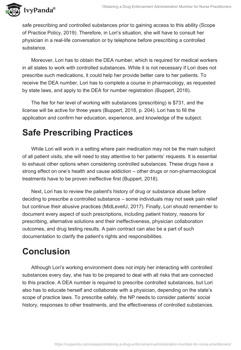 Obtaining a Drug Enforcement Administration Mumber for Nurse Practitioners. Page 2