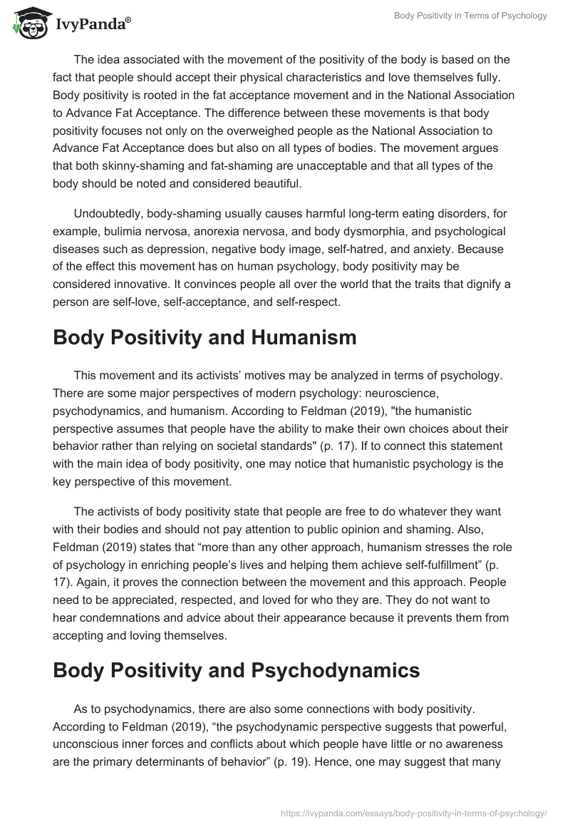 Body Positivity in Terms of Psychology. Page 2