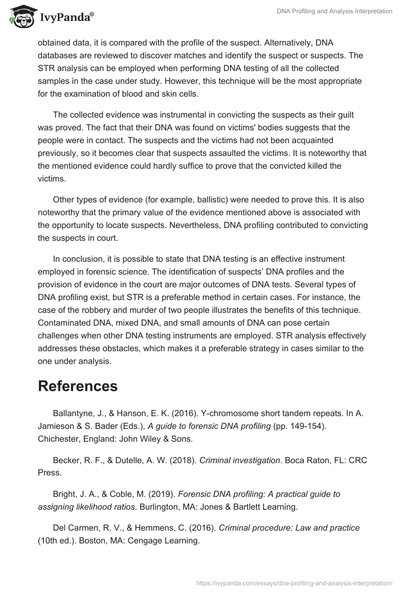 DNA Profiling and Analysis Interpretation. Page 3