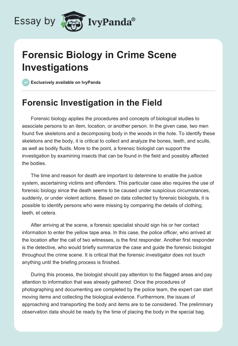 forensic biology research topics