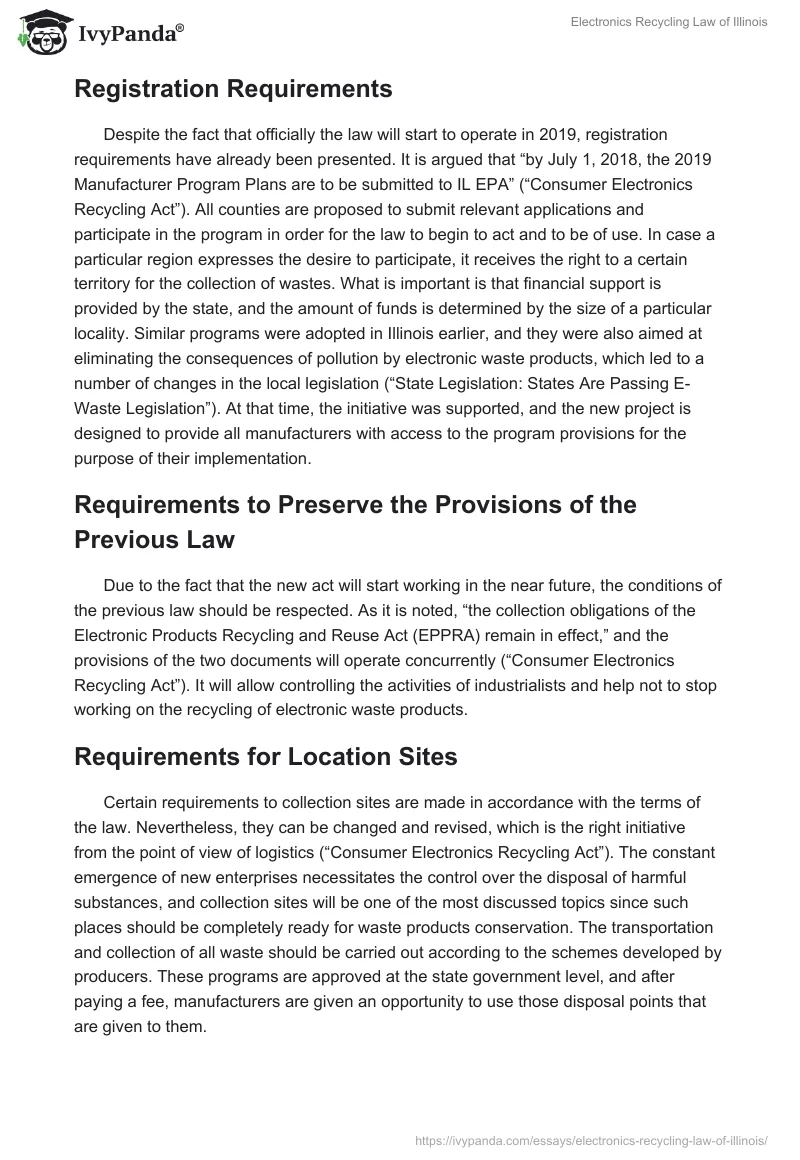 Electronics Recycling Law of Illinois. Page 2