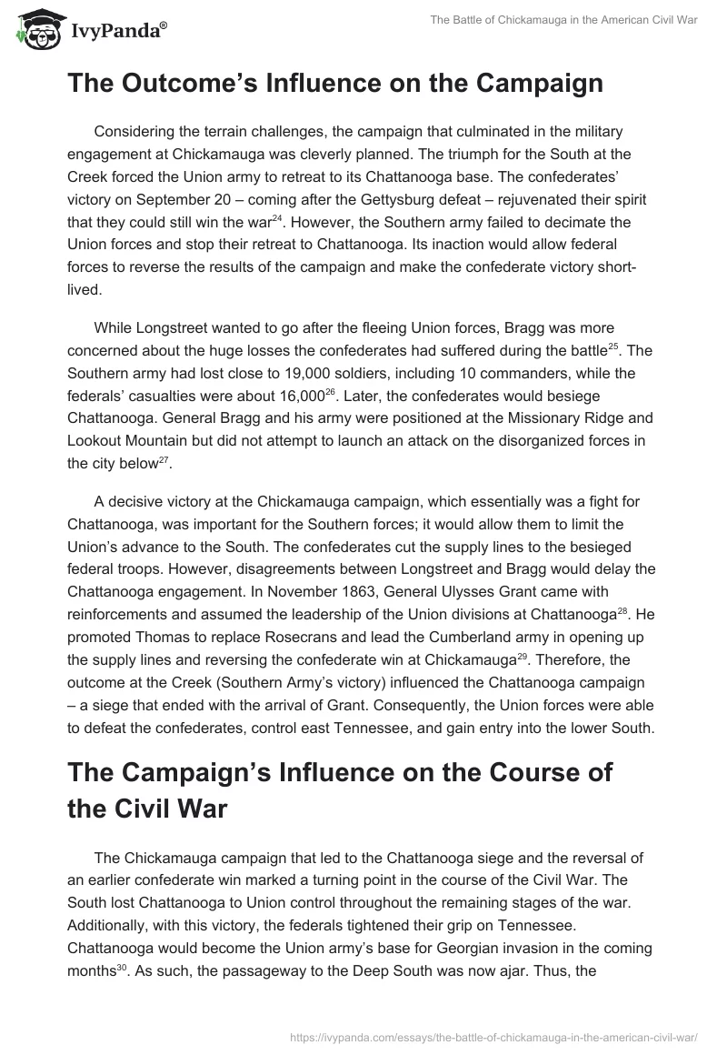 The Battle of Chickamauga in the American Civil War. Page 5