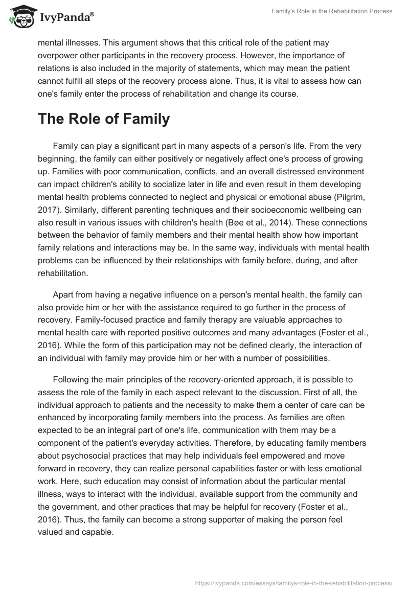 Family's Role in the Rehabilitation Process. Page 3