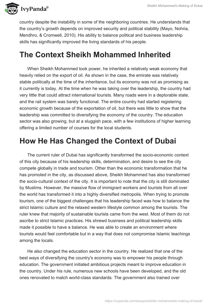 Sheikh Mohammed's Making of Dubai. Page 2