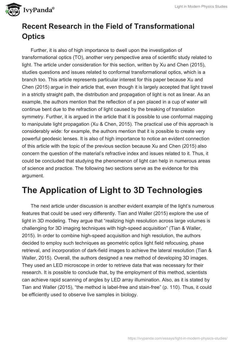 Light in Modern Physics Studies. Page 3