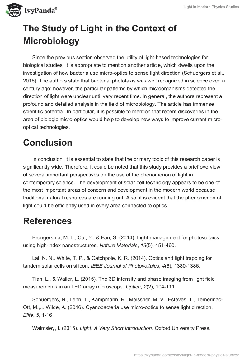 Light in Modern Physics Studies. Page 4