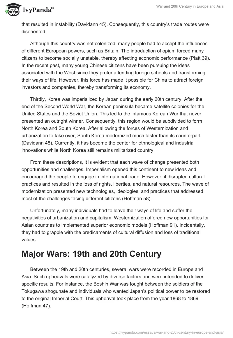 War and 20th Century in Europe and Asia. Page 2