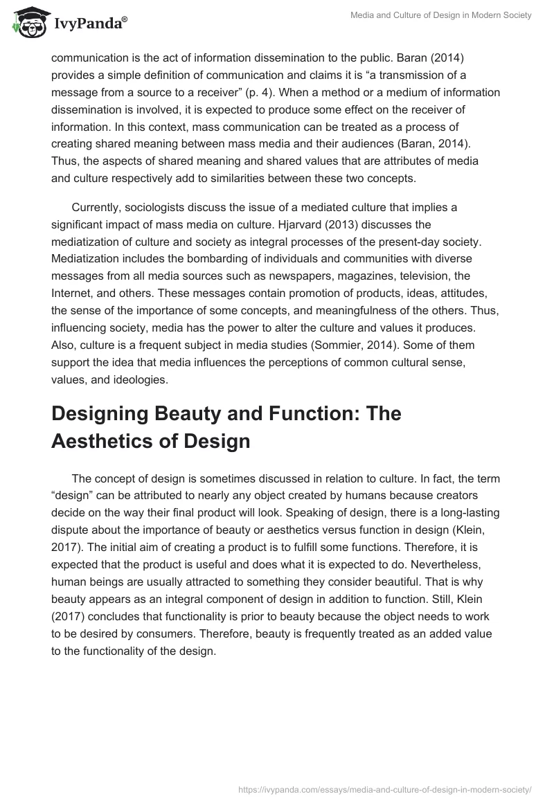 Media and Culture of Design in Modern Society. Page 2
