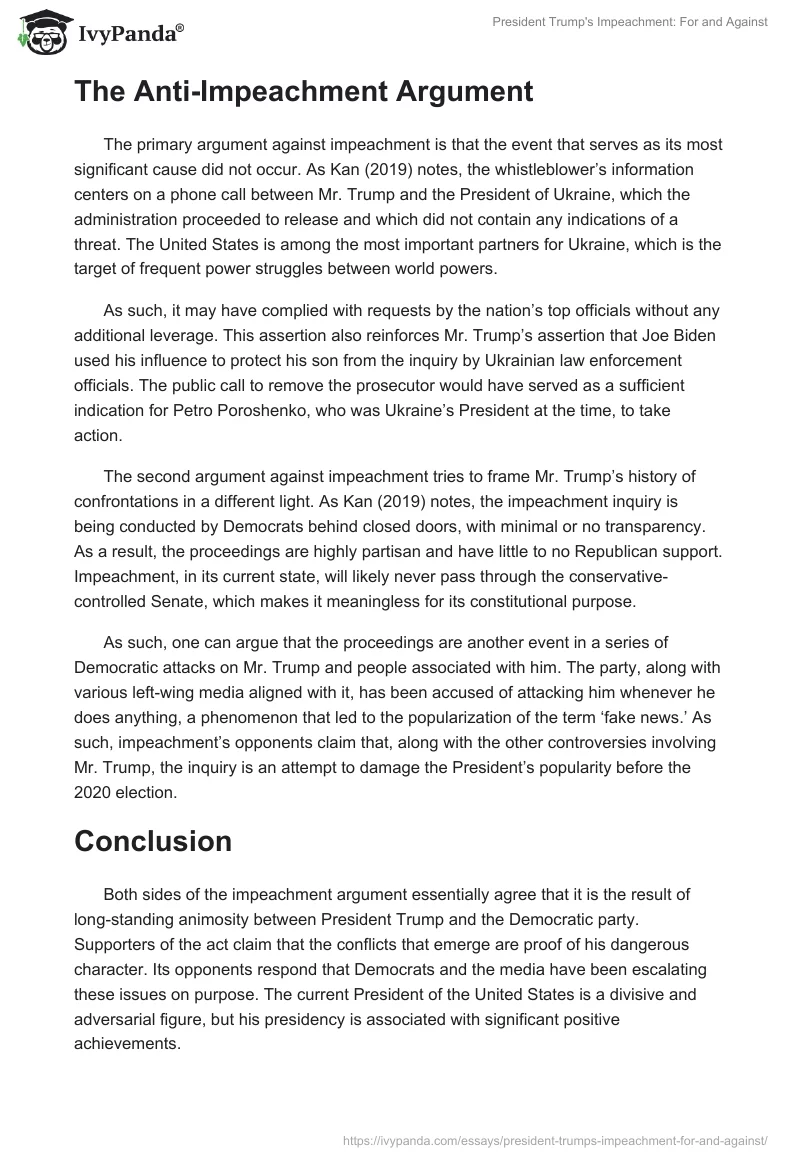 President Trump's Impeachment: For and Against. Page 3