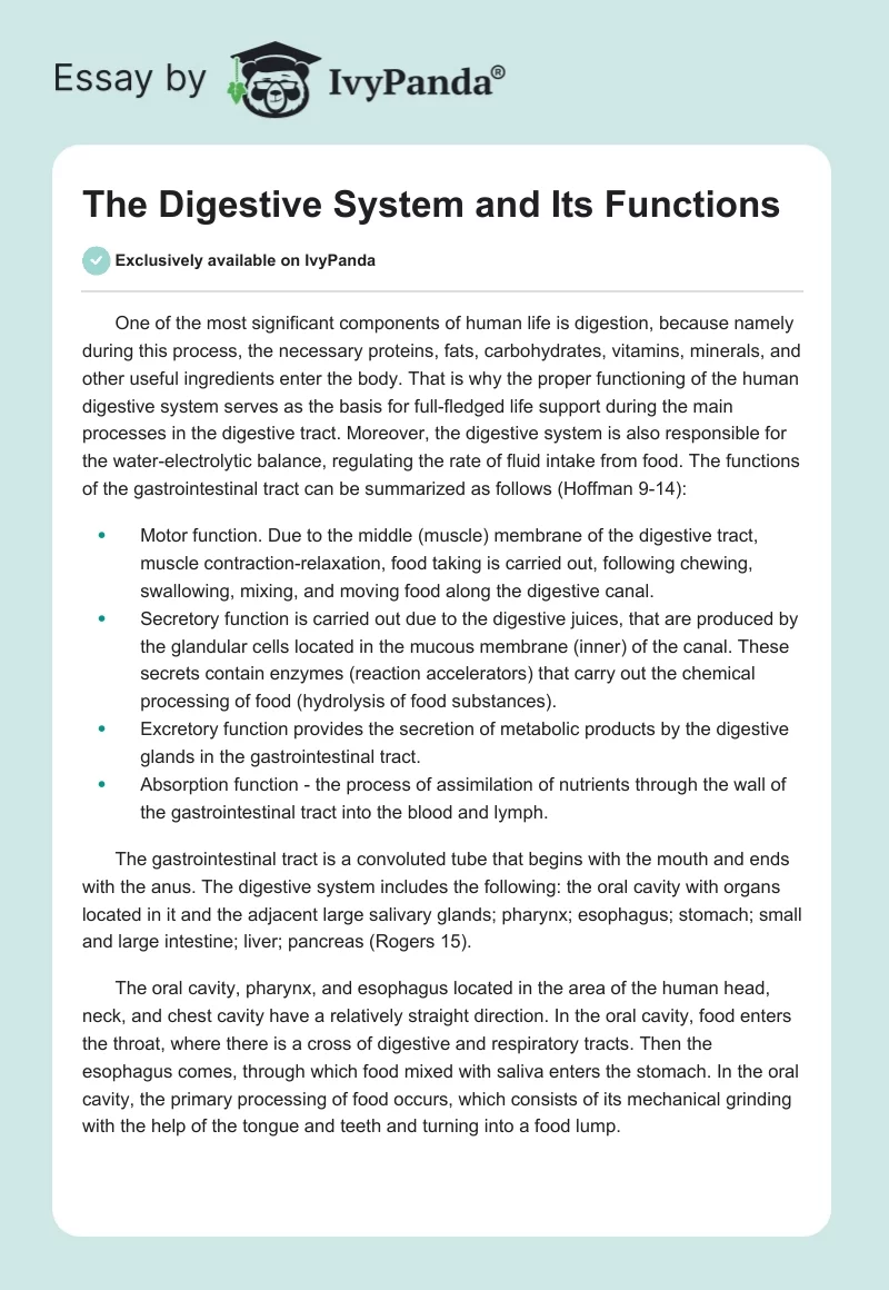 The Digestive System and Its Functions. Page 1