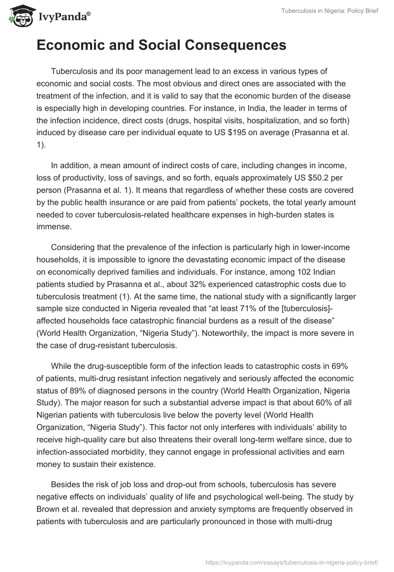 Tuberculosis in Nigeria: Policy Brief. Page 5