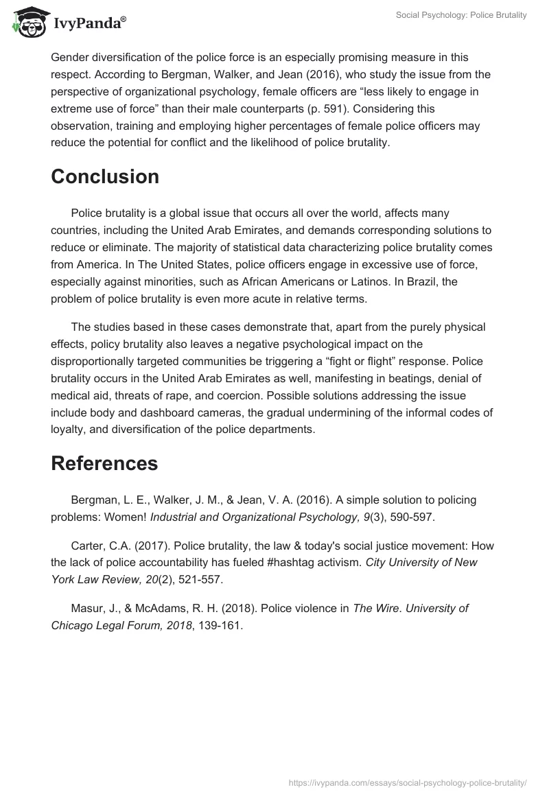 Social Psychology: Police Brutality. Page 2