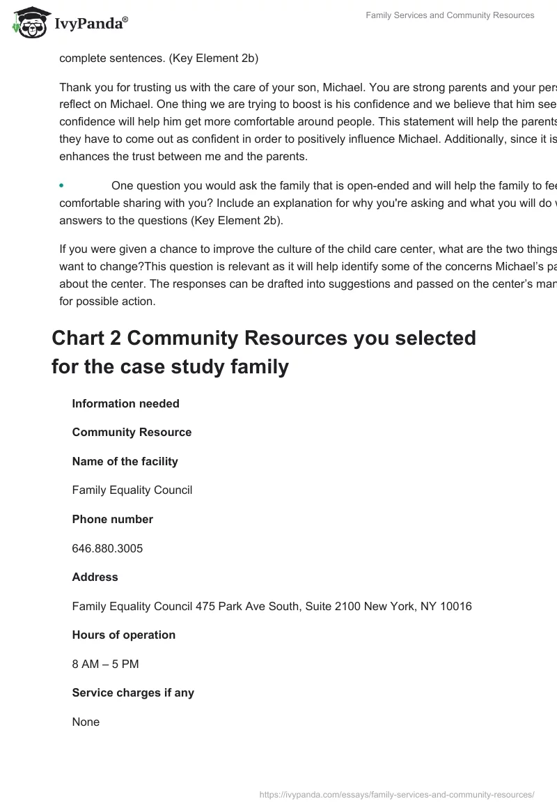Family Services and Community Resources. Page 3