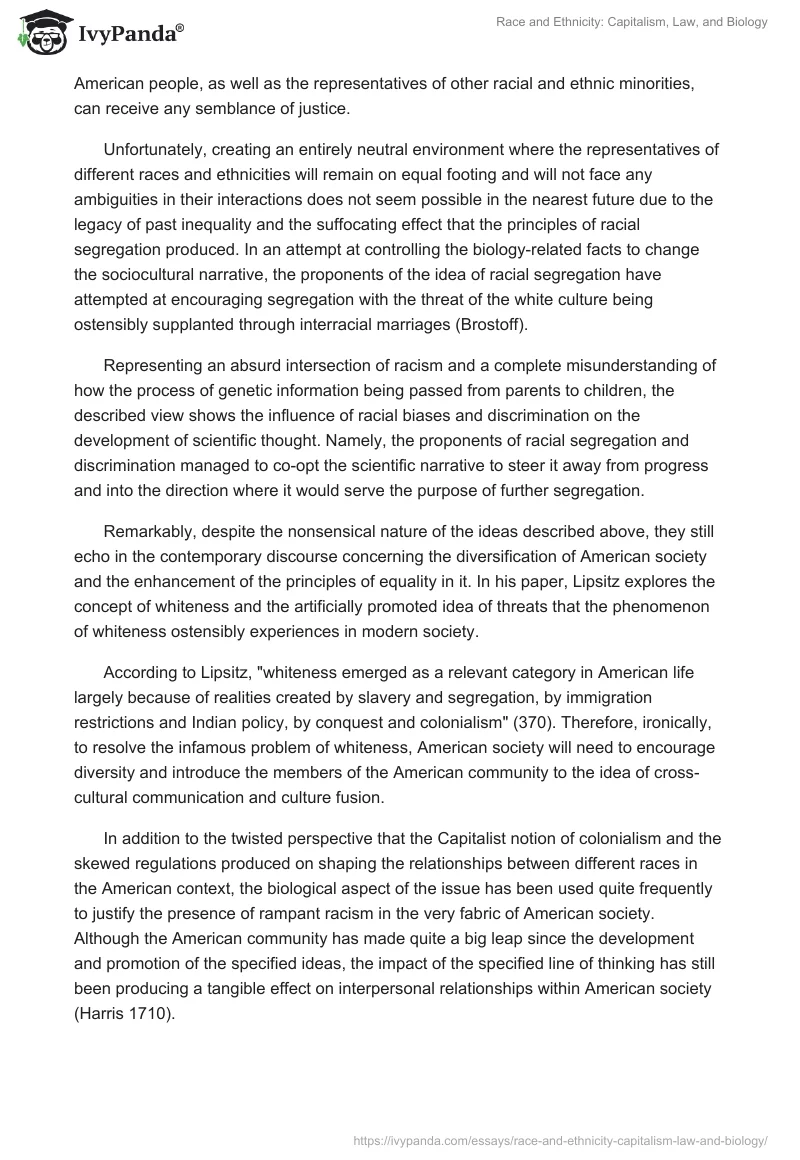 Race and Ethnicity: Capitalism, Law, and Biology. Page 3
