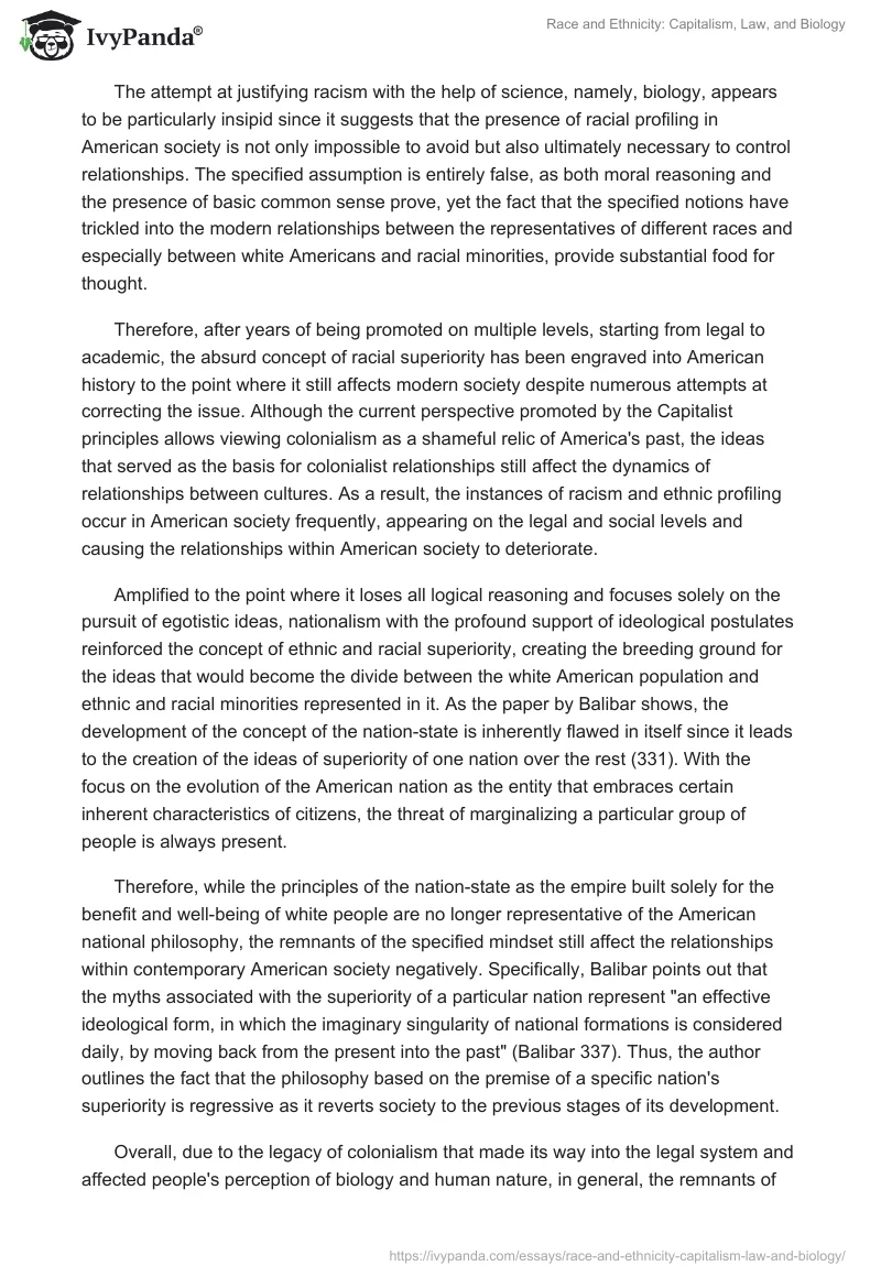 Race and Ethnicity: Capitalism, Law, and Biology. Page 4