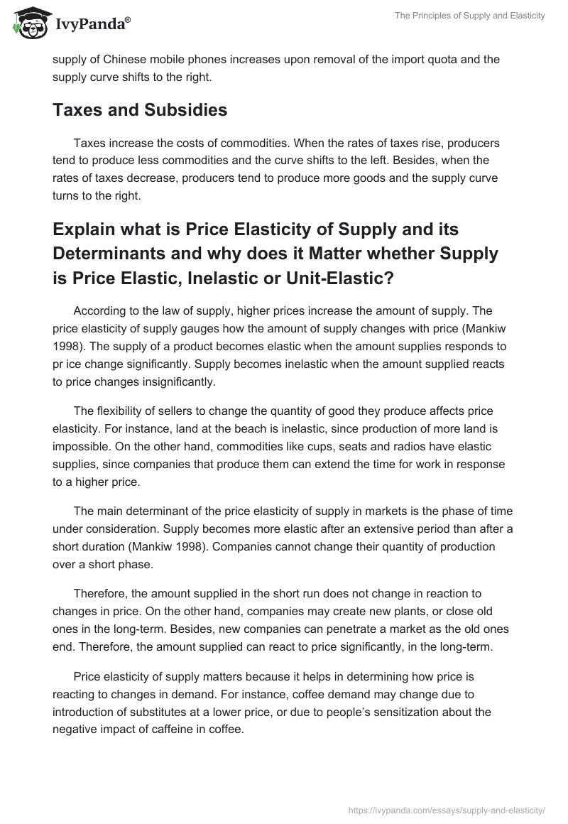 The Principles of Supply and Elasticity. Page 4