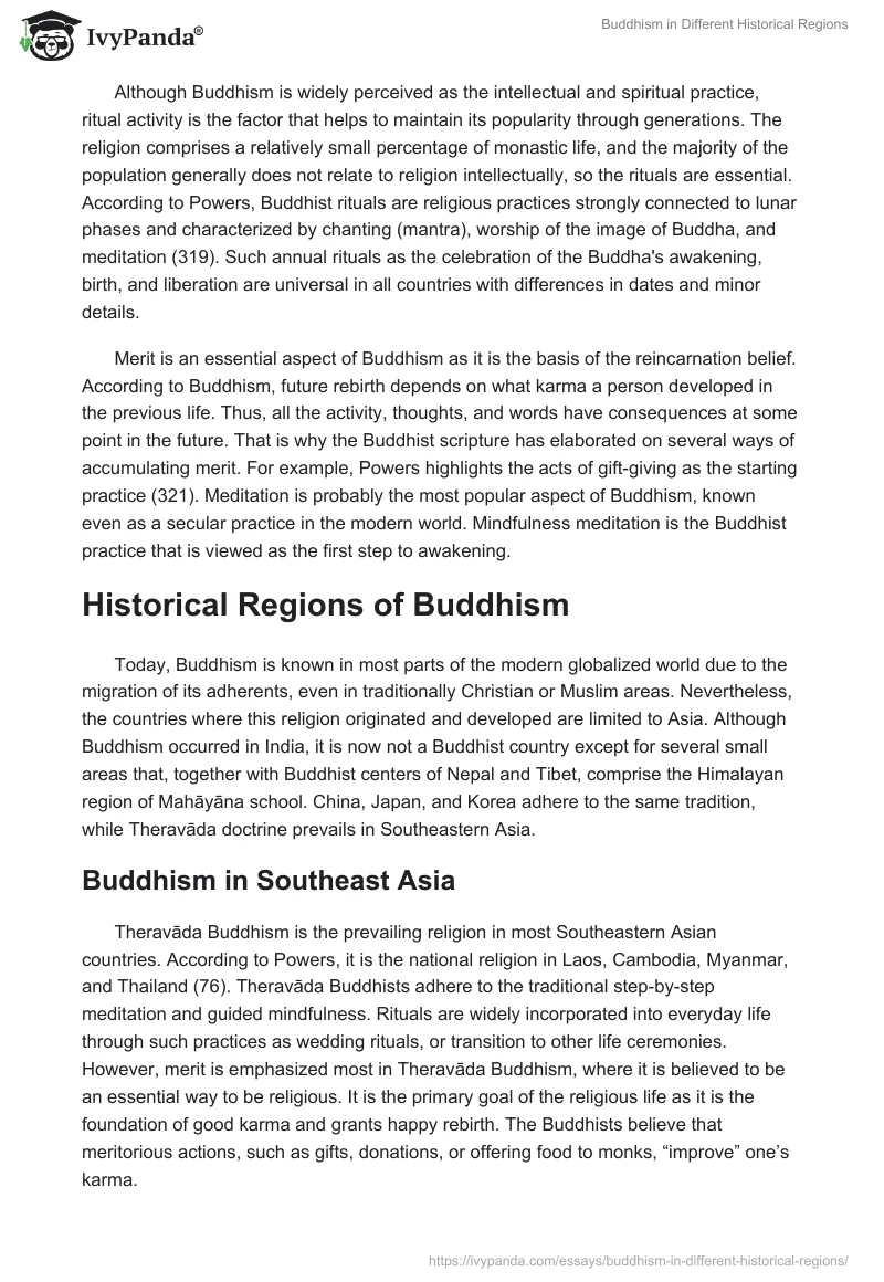 Buddhism in Different Historical Regions. Page 2