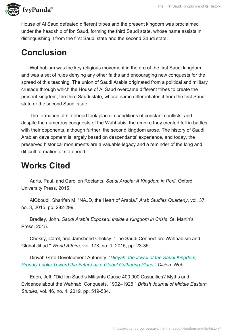 The First Saudi Kingdom and Its History. Page 4