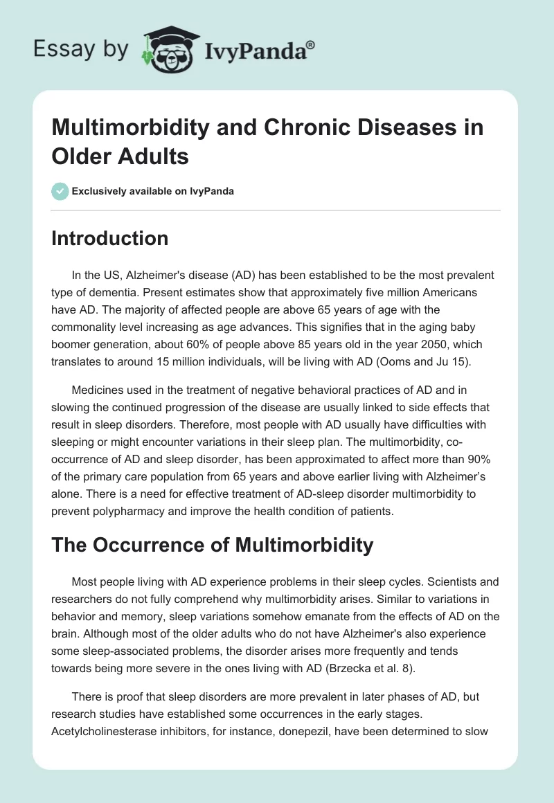 Multimorbidity and Chronic Diseases in Older Adults. Page 1
