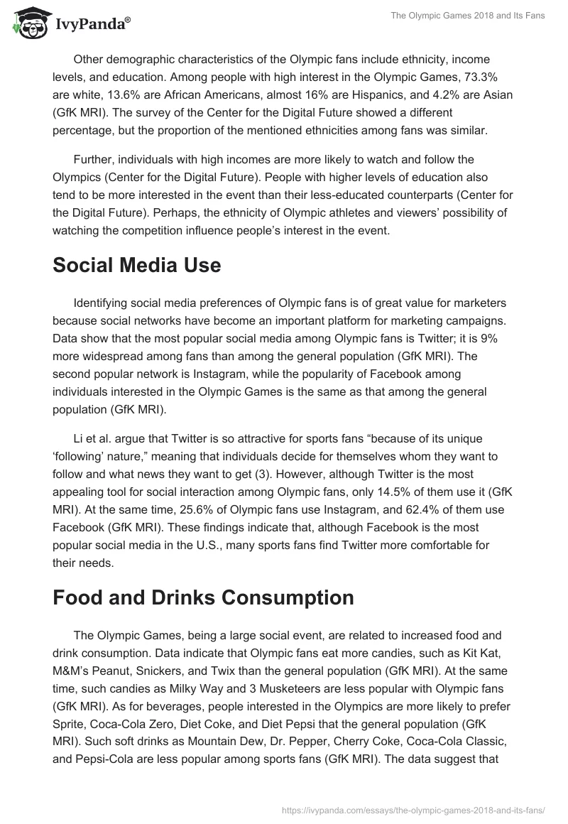 The Olympic Games 2018 and Its Fans. Page 2