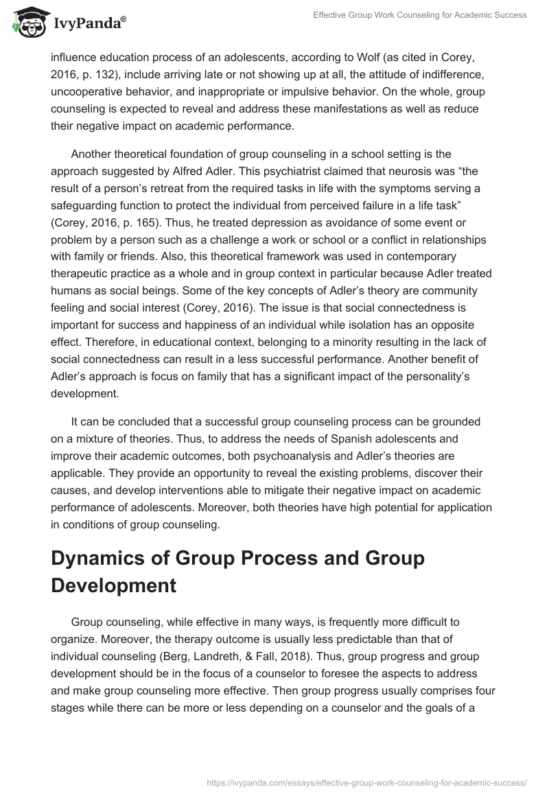 Effective Group Work Counseling for Academic Success. Page 2