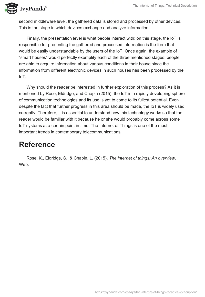 The Internet of Things: Technical Description. Page 2