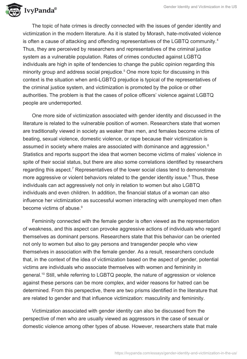 Gender Identity and Victimization in the US. Page 2
