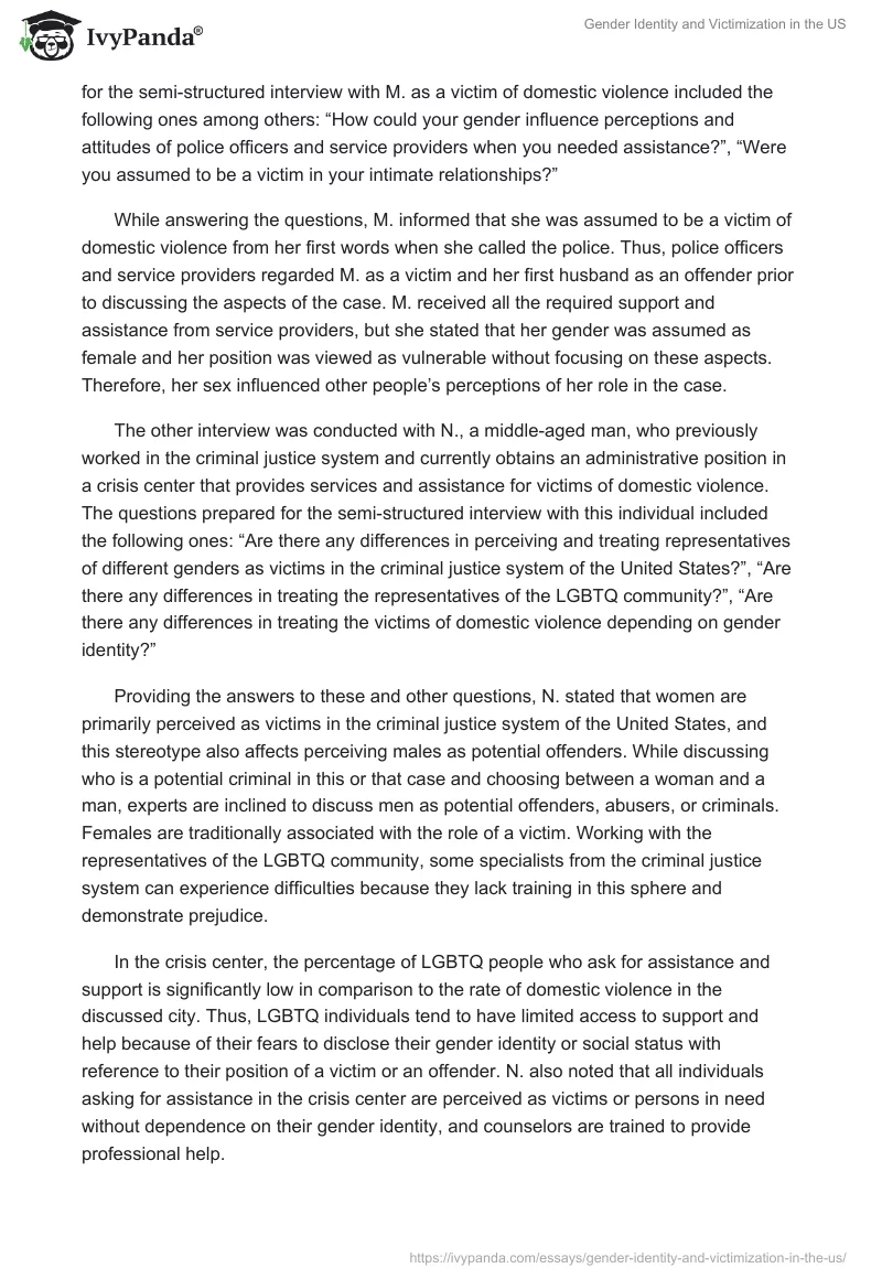 Gender Identity and Victimization in the US. Page 4