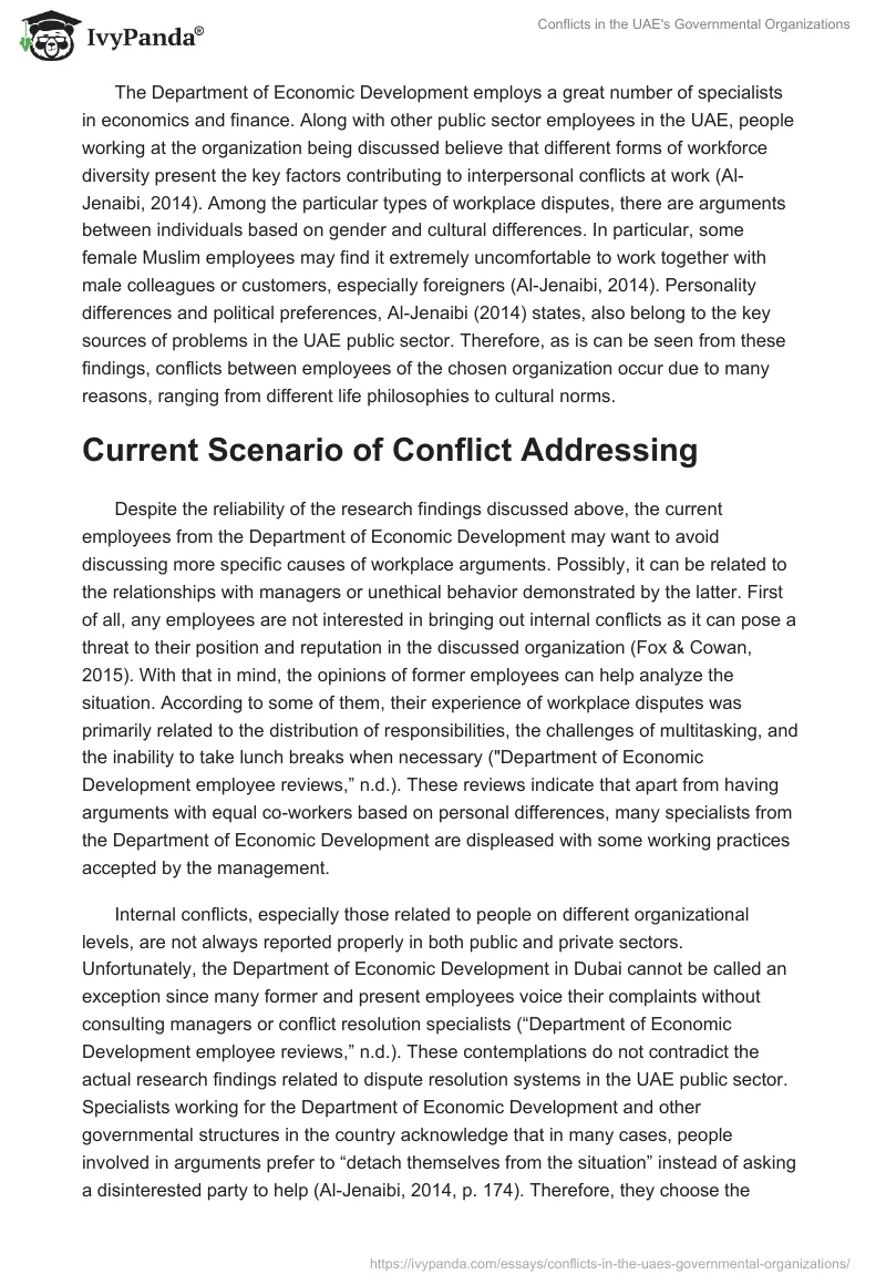 Conflicts in the UAE's Governmental Organizations. Page 3
