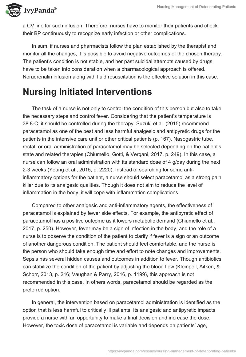 Nursing Management of Deteriorating Patients. Page 5