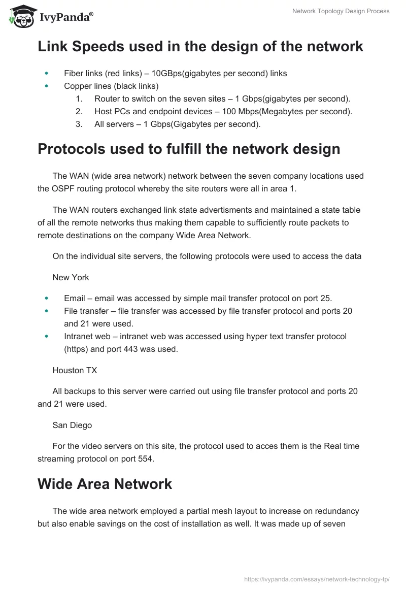 Network Topology Design Process. Page 3